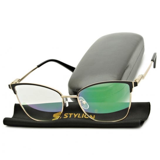 Plusy +2.50 damskie okulary do czytania korekcyjne z antyrefleksem ST325R